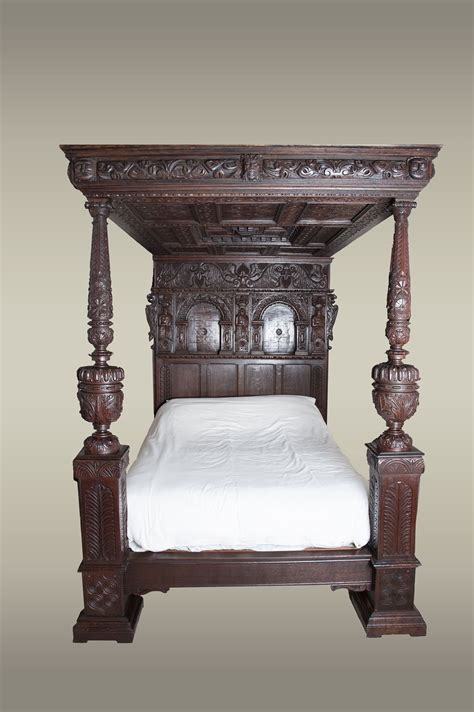 Elizabethan Carved Oak Tester Bed Circa 1580 Marhamchurch Antiques
