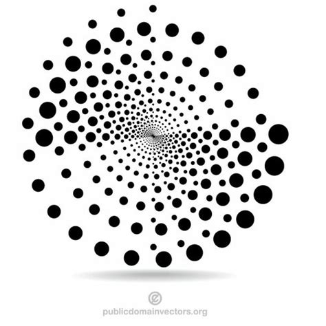Halftone Dots Circular Shape Public Domain Vectors