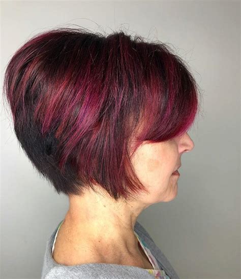 Stacked Wedge Haircuts For Older Women