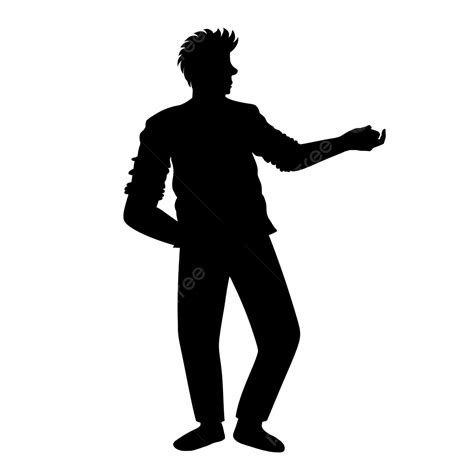 Posture Silhouette Transparent Background Mens Black Silhouette