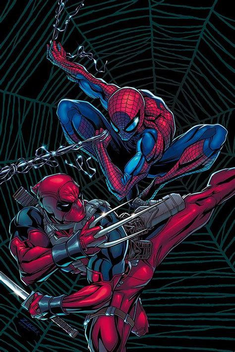amazing spider man vs deadpool marvel comic book poster patrick zircher x force deadpool