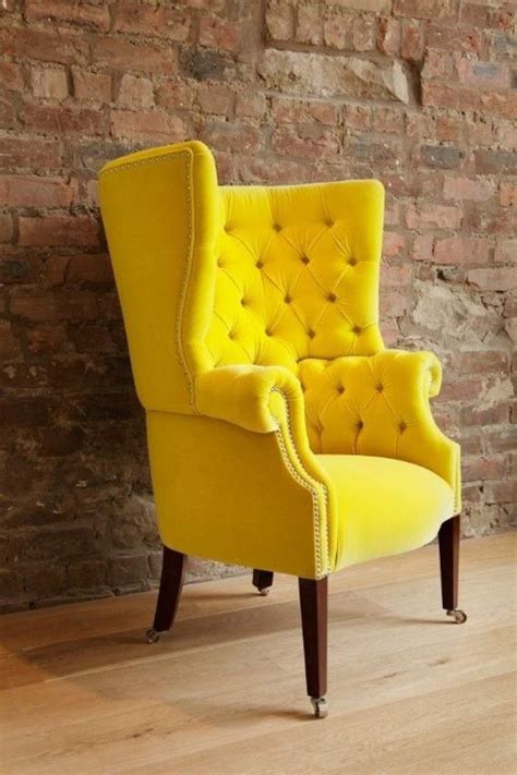 Fabolous Yellow Wingback Chair Design Ideas Yellow Chair Chair