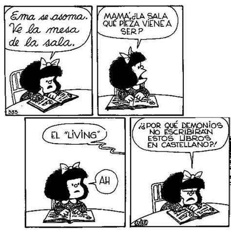 Este personaje de quino estaba cargado de la sabiduría de los niños. Mafalda y el living