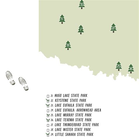 Oklahoma State Parks Map Oklahoma Map Print T For Traveler