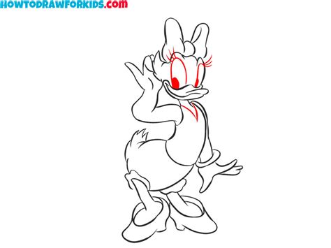 How To Draw Daisy Duck Easy Drawing Tutorial For Kids