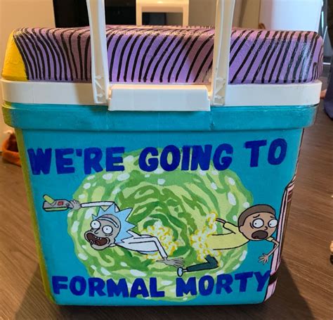 Rick And Morty Painted Cooler Formal Cooler Ideas Fraternity Coolers