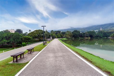 Premium Photo Ang Kaew Lake Landscape With Mountains Background In