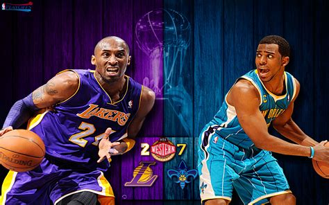 Lakers Vs Hornets 2011 Nba Playoffs Widescreen Wallpaper Basketball