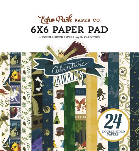 Echo Park Double Sided Paper Pad X Pkg Adventure Awaits Designs