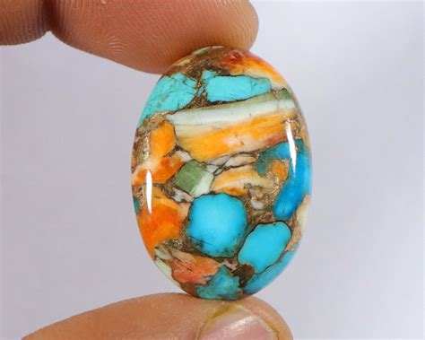 Natural Spiny Oyster Copper Turquoise Hand Carving Gemstone Beads Fancy