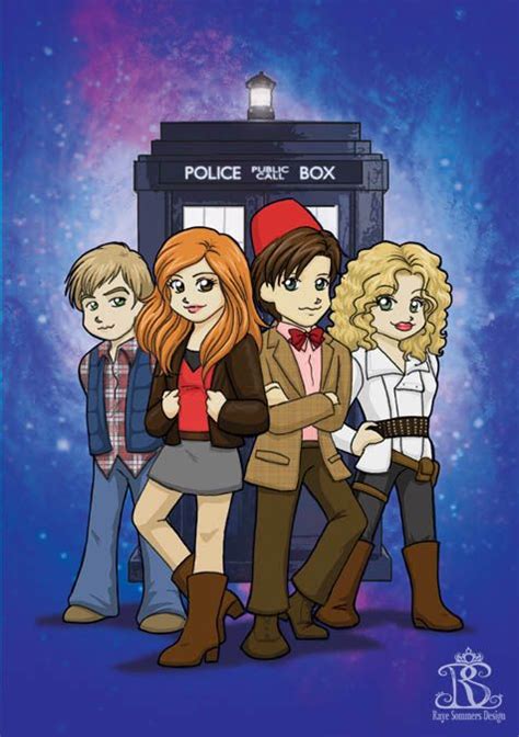 Chibi Eleventh Doctor And His Companions By Raye Sommers Chibi