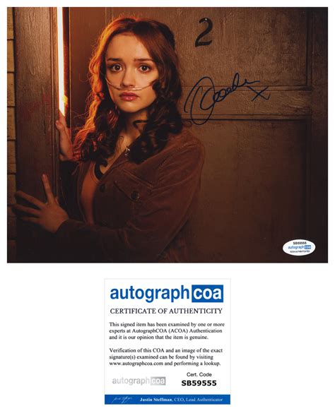 Olivia Cooke Bates Motel Signed Autograph 8x10 Photo Acoa Outlaw