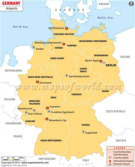 International Airports In Germany Map Map Of World