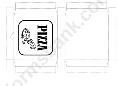 pizza box template printable