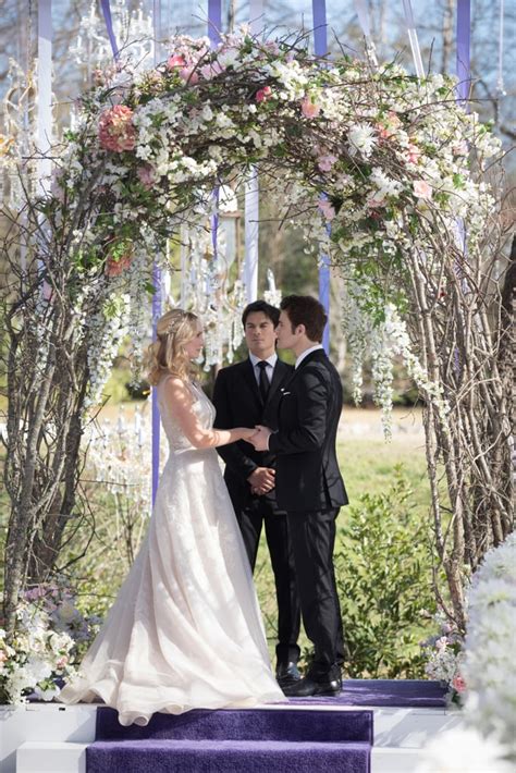 Stefan And Carolines Wedding On The Vampire Diaries 2017 Popsugar