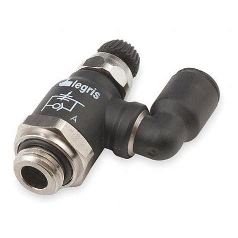 Legris Flow Control Valve 8mm Push To Connect 1 8 In Bspp 145 Psi 1 Directions Controlled