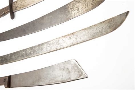 Four Large Machete Style Knives