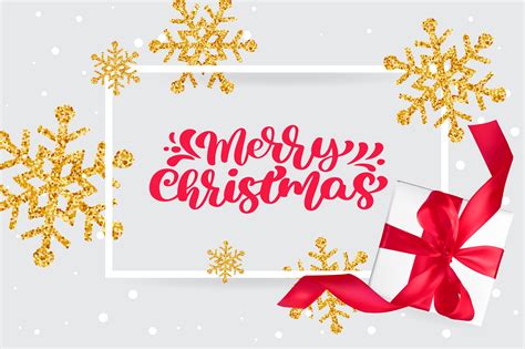 merry christmas red vintage calligraphy lettering vector text  greeting christmas card