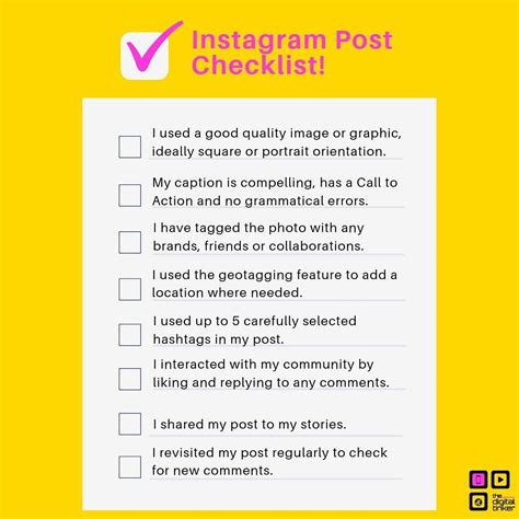 Instagram Post Checklist ⁣ ⁣ Before You Post On Instagram There Are A