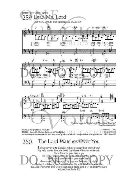 Lead Me Lord One Voice Hymnal