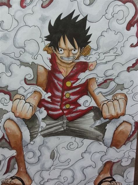 Drawing one piece luffy gear 2. Luffy gear second - COPIC | Luffy, Manga art, Anime