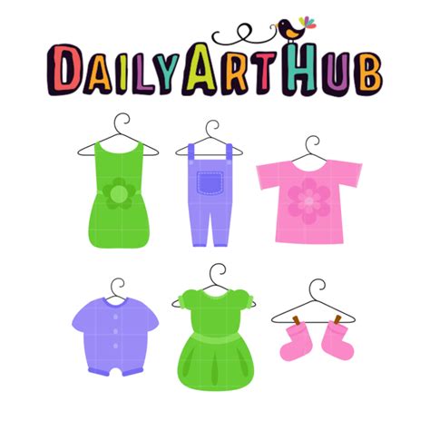 Baby Clothes Clip Art Set Daily Art Hub Graphics Alphabets And Svg