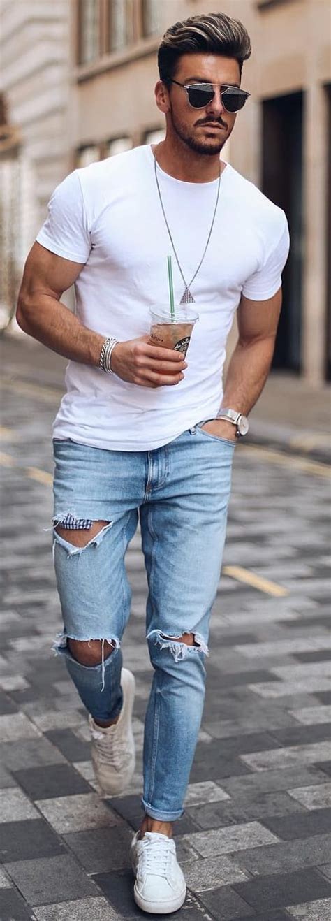 20 cool ways to style the basic white t shirt for men
