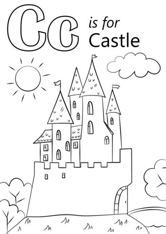 This ensures that both mac and windows users can download the coloring sheets and that your coloring pages aren't covered with ads or other web site. Letter C is for Castle coloring page | Free Printable ...