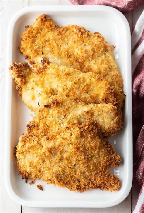 crispy baked chicken cutlets oven fried video a spicy perspective