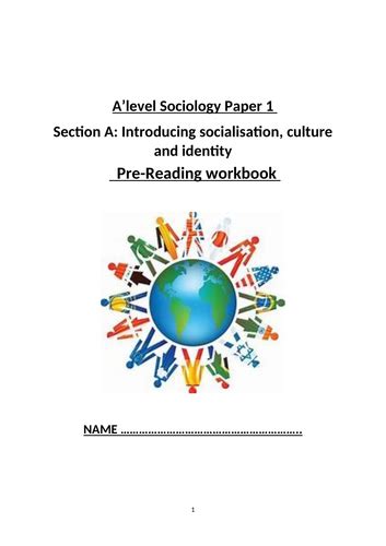 Socialisation Culture Identity Guided Note Taking Booklet Ocr