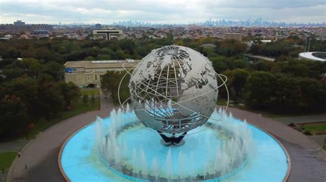 Flushing Meadow Park Via Drone Unisphere Youtube