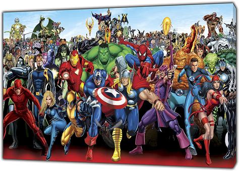 marvel superheroes characters photo picture print on framed canvas wall art home decoration 12
