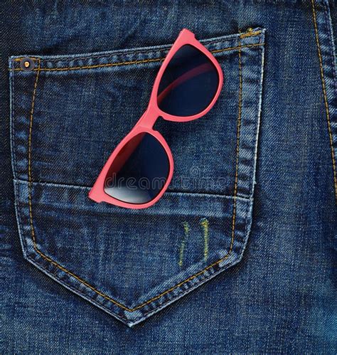 Sun Glasses In A Back Pocket Of A Jeans Stock Image Image Of Material Glasses 46373451