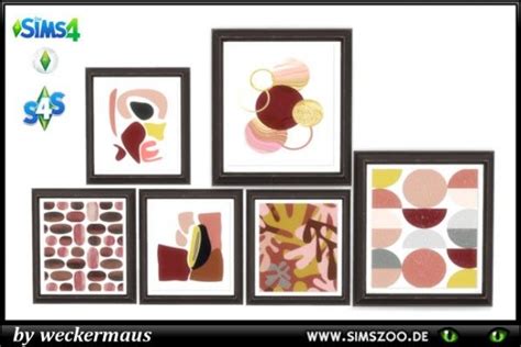 Blackys Sims 4 Zoo Prints By Weckermaus Sims 4 Downloads Sims 4
