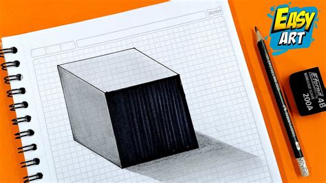 🟢 How To Draw 3d Cube Step By Step Como Dibujar Un Cubo 3d Paso A