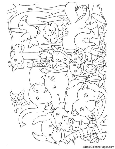 Jungle Animals For Kids Coloring Page Download Free Jungle Animals