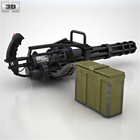 M134 Minigun 3d Model 149 3ds C4d Fbx Lwo Ma Obj Max Unknown