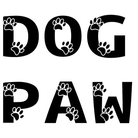 Dog Paw Print Fonts Real Custom Typeface Fonts For Your Diy Etsy