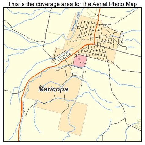 Aerial Photography Map Of Maricopa Ca California