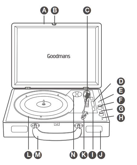 Goodmans 347753 Revive Bluetooth Turntable User Manual Manuals