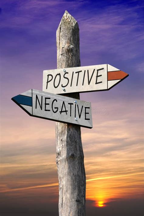 Positive Or Negative Signpost Stock Photo Image Of Objects Negative