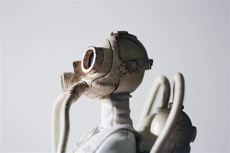 Hd Wallpaper Statue Gas Mask Respirator Apocalyptic Sculpture