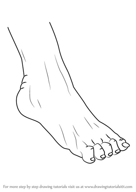 Learn How To Draw Realistic Foot With Pencils Feet Step By Step