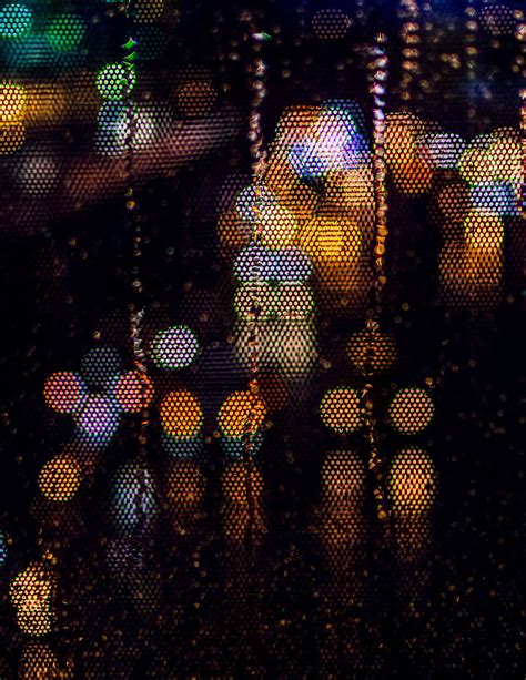 Glass Mesh Drops Glare Bokeh Rain Night HD Phone Wallpaper Peakpx