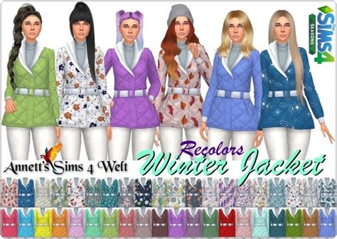 Winter Jacket Recolors At Annetts Sims 4 Welt Sims 4
