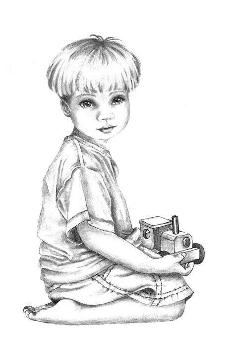 Little Boy With Toy Train Sugar Nellie Simply Adorable Coloring