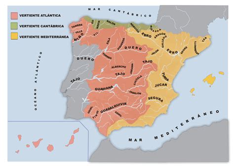 Mapa Físico De España Relieve Rios Y Costa Coses De Sisè