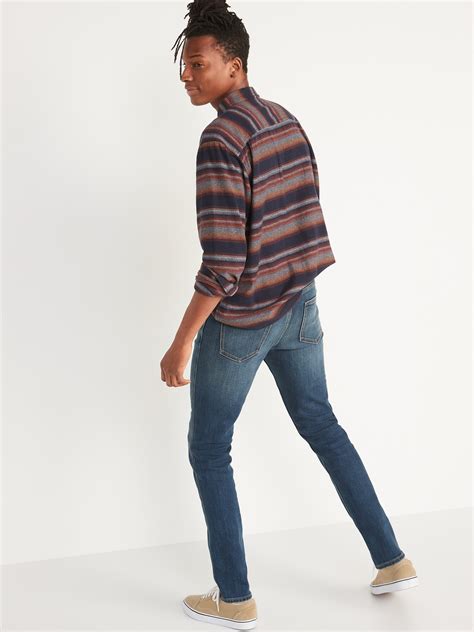 Relaxed Slim Taper Built In Warm Jeans For Men Old Navy