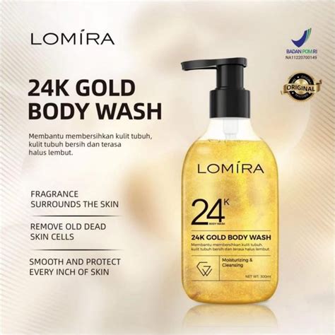 Jual Lomira 24k Gold Body Wash And Lomira Glow Body Serum Di Lapak