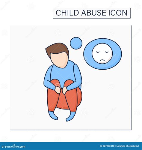 Abandonment Child Color Icon Stock Vector Illustration Of Knowingly